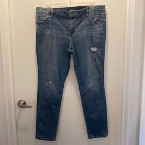 Loft Modern Skinny Jeans Distressed. Size 34/18.